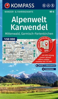 Abbildung von: KOMPASS Wanderkarte 6 Alpenwelt Karwendel Mittenwald, Garmisch-Partenkirchen 1:50.000 - KOMPASS-Karten