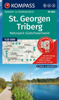 Abbildung von: KOMPASS Wanderkarte 885 St. Georgen, Triberg, Naturpark Südschwarzwald 1:25.000 - KOMPASS-Karten