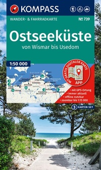 Abbildung von: KOMPASS Wanderkarten-Set 739 Ostseeküste, von Wismar bis Usedom (3 Karten) 1:50.000 - KOMPASS-Karten