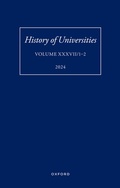 Cover: History of Universities: Volume XXXVII/1-2 - OUP eBook