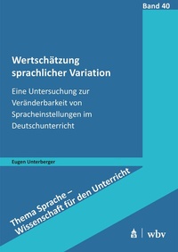 Enlarge image Cover: Wertschätzung sprachlicher Variation - Schneider bei wbv