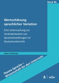 Cover: Wertsch&auml;tzung sprachlicher Variation - Schneider bei wbv