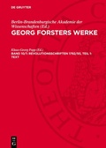 Cover: Revolutionsschriften 1792/93, Teil 1: Text - De Gruyter