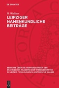 Cover: Leipziger namenkundliche Beitr&auml;ge - De Gruyter