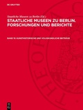 Cover: Kunsthistorische und volkskundliche Beitr&auml;ge - De Gruyter