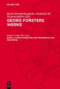 Cover: Streitschriften und Fragmente zur Weltreise - De Gruyter