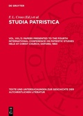 Cover: Papers presented to the Fourth International Conference on Patristic Studies held at Christ Church, Oxford, 1963 - De Gruyter