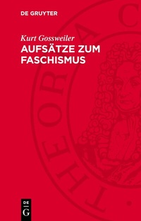 Abbildung von: Aufsätze zum Faschismus - De Gruyter