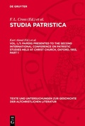 Cover: Papers presented to the Second International Conference on Patristic Studies held at Christ Church, Oxford, 1955, Part 1 - De Gruyter