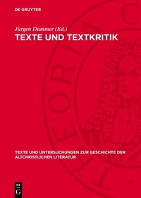 Enlarge image Cover: Texte und Textkritik - De Gruyter