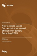 Cover: New Science Based Concepts for Increased Efficiency in Battery Recycling 2023 - MDPI AG