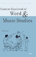 Cover: Concise Handbook of Word and Music Studies - Brill