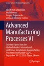 Cover: Advanced Manufacturing Processes VI - Springer