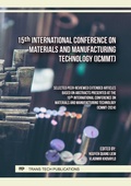 Cover: 15th International Conference on Materials and Manufacturing Technology (ICMMT) - Trans Tech Publications Ltd