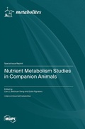 Cover: Nutrient Metabolism Studies in Companion Animals - MDPI AG