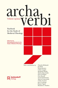Abbildung von: Archa Verbi, Volume 19/2022 - Aschendorff