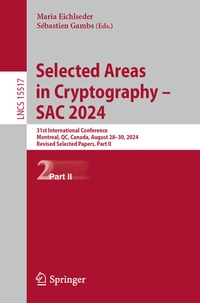Abbildung von: Selected Areas in Cryptography - SAC 2024 - Springer