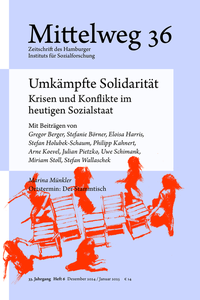 Abbildung von: Umkämpfte Solidarität. Krisen und Konflikte im heutigen Sozialstaat - Hamburger Edition