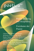 Cover: Poetic Thinking and Hospitality - Freir&auml;ume der Poesie - konkursbuch