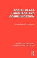 Cover: Social Class, Language and Communication - Routledge