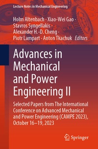 Enlarge image Cover: Advances in Mechanical and Power Engineering II - Springer