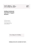 Cover: Building Institutional Capacity for Engaged Research - National Academies Press