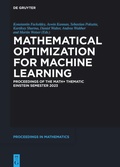 Cover: Mathematical Optimization for Machine Learning - De Gruyter
