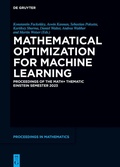 Bild: Mathematical Optimization for Machine Learning - De Gruyter