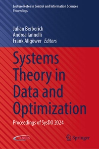 Enlarge image Cover: Systems Theory in Data and Optimization - Springer