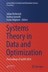 Enlarge image Cover: Systems Theory in Data and Optimization - Springer