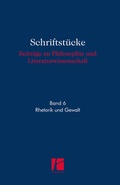 Cover: Rhetorik und Gewalt - Parodos Verlag