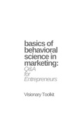 Cover: Basics of Behavioral Science in Marketing: Q&A for Entrepreneurs - BookRix