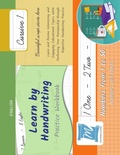 Cover: Handwriting Practice Workbook - Numbers from 1 to 50 - Words and Numbers - Cursive, Level 1 - Memorescribe