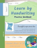 Cover: Learn by Handwriting, Practice Workbook - Numbers from 1 to 50 - Words and Numbers - Cursive, Level 3 - Memorescribe