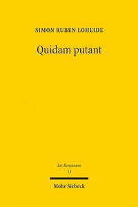 Abbildung von: Quidam putant - Mohr Siebeck