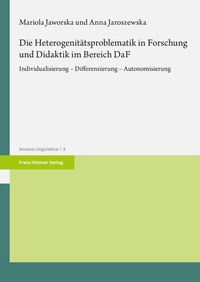 Abbildung von: Die Heterogenitätsproblematik in Forschung und Didaktik im Bereich DaF - Franz Steiner Verlag