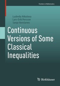 Cover: Continuous Versions of Some Classical Inequalities - Birkh&auml;user