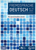 Cover: Fremdsprache Deutsch - - Heft 72 (2025): Mit Sprachmustern lernen - Erich Schmidt Verlag
