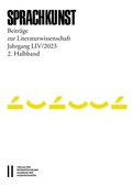 Cover: Sprachkunst - Beitr&auml;ge zur Literaturwissenschaft, Jahrgang LIV/2023, 2. Halbband - Verlag der &ouml;sterreichischen Akademie der Wissenschaften