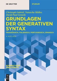 Enlarge image Cover: Grundlagen der generativen Syntax - De Gruyter