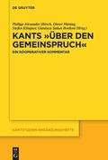 Cover: Kants &raquo;&Uuml;ber den Gemeinspruch&laquo; - De Gruyter