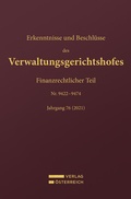 Cover: Erkenntnisse und Beschl&uuml;sse des Verwaltungsgerichtshofes - Verlag &Ouml;sterreich