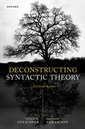 Cover: Deconstructing Syntactic Theory - Oxford University Press