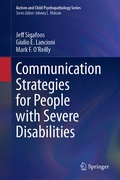 Cover: Communication Strategies for People with Severe Disabilities - Springer