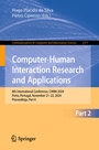 Cover: Computer-Human Interaction Research and Applications - Springer