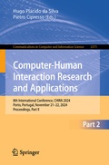 Cover: Computer-Human Interaction Research and Applications - Springer