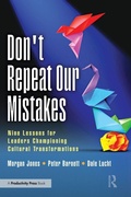 Cover: Don't Repeat Our Mistakes - Productivity Press