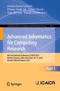 Cover: Advanced Informatics for Computing Research - Springer