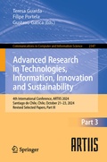 Cover: Advanced Research in Technologies, Information, Innovation and Sustainability - Springer