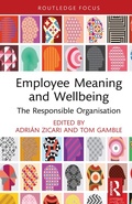 Cover: Employee Meaning and Wellbeing - Routledge